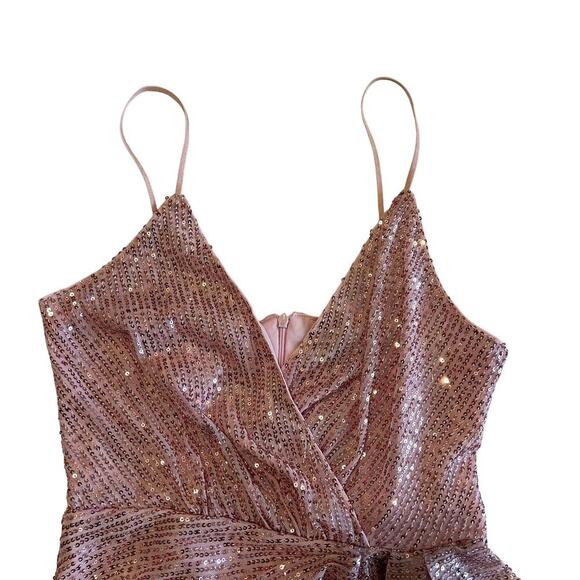NWT Bella Barnett Sequin Tulip Hem Sleeveless Mini Dress Size Small - Picture 3 of 7